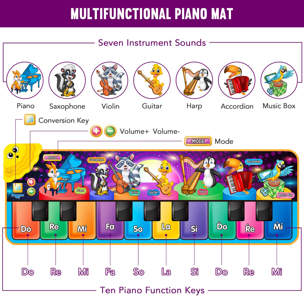 MR.TN dual-mode piano mat offering melodies and instrument exploration