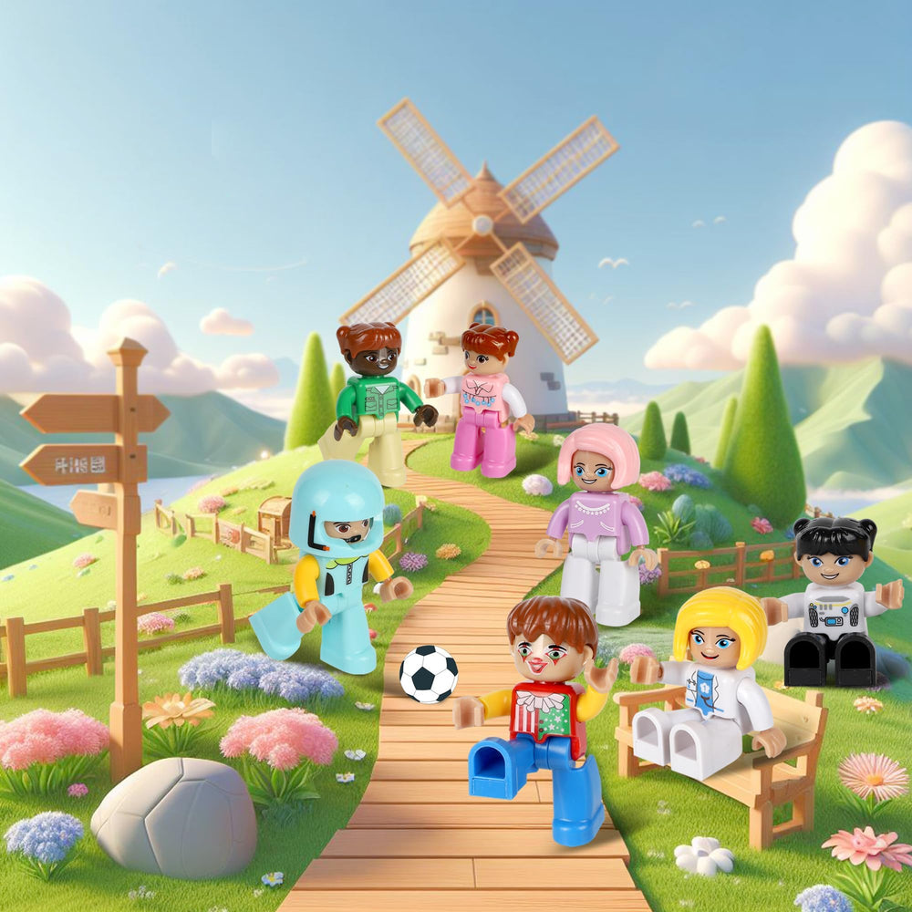 Mruikeny education-focused toy set supports color, shape recognition and imagination.
