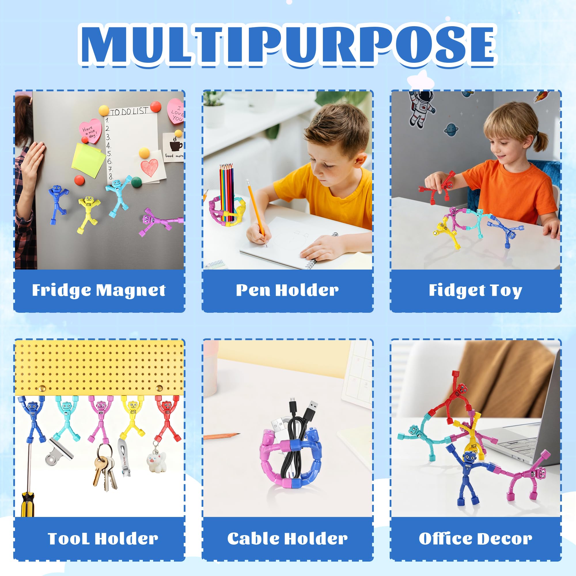 Mruikeny robot men compatible with other magnetic toys for expanded play options.