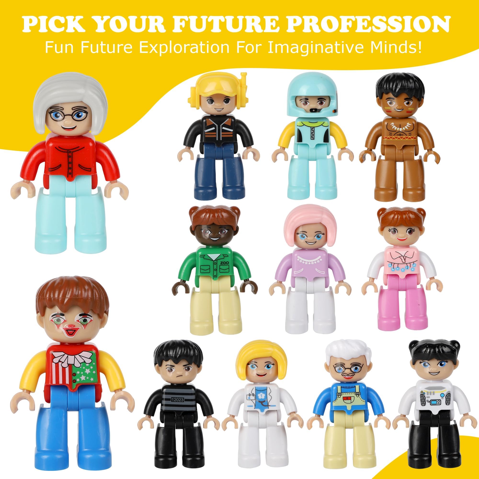 Mruikeny magnetic tiles and figures promote collaborative family play.