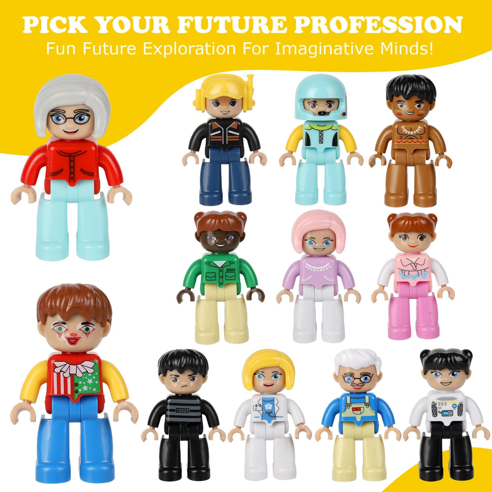 Mruikeny magnetic tiles and figures promote collaborative family play.