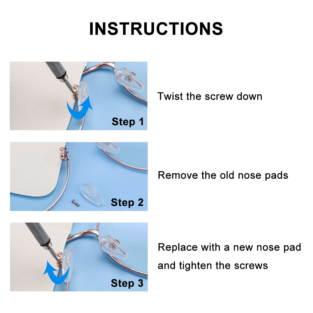Mr.ZzjOOj 15mm nose pads fit screw-in frames securely.