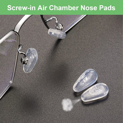 Mr.ZzjOOj screw-in nose pads keep glasses stable during wear.