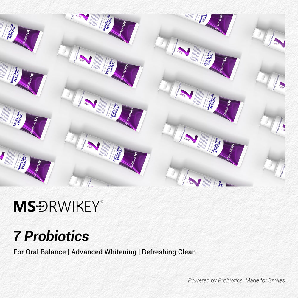 MSDRWIKEY after-brush bright smile with deep whitening toothpaste.