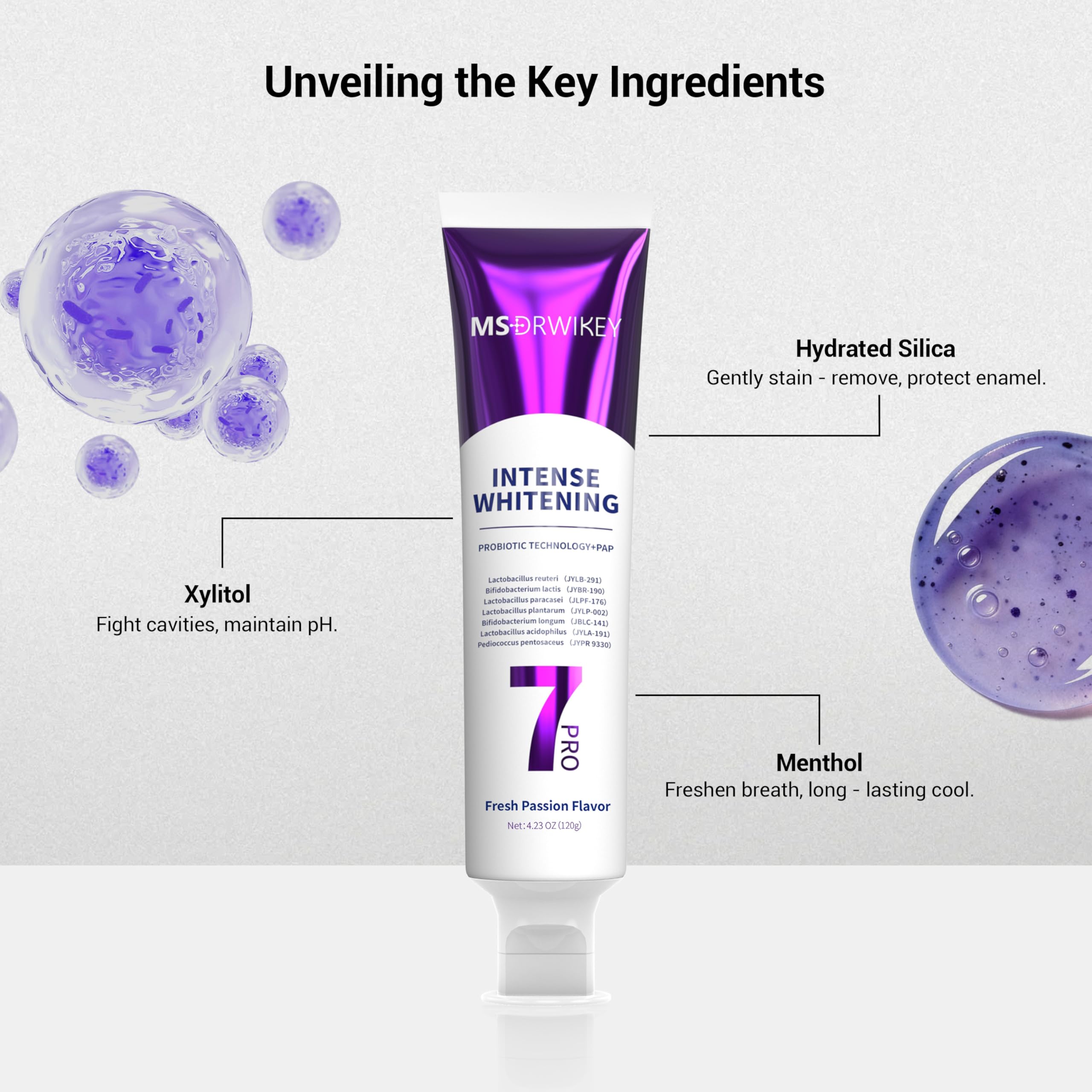 MSDRWIKEY fluoride-free formula is enamel-safe for daily care.