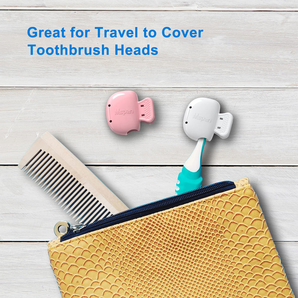 Mspan bathroom travel accessory case protects toothbrush heads from moisture