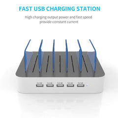 MSTJRY multi-device docking setup shown for a clutter-free home or office.