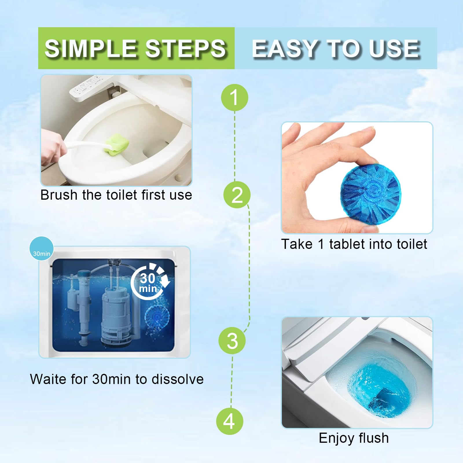 Msvvko easy-drop-in-tank shows how simple a weekly maintenance routine can be.