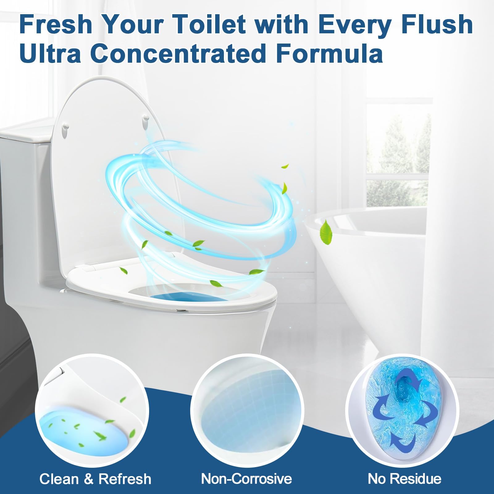 Msvvko blue active cleaner tablet dissolving slowly for extended bowl freshness