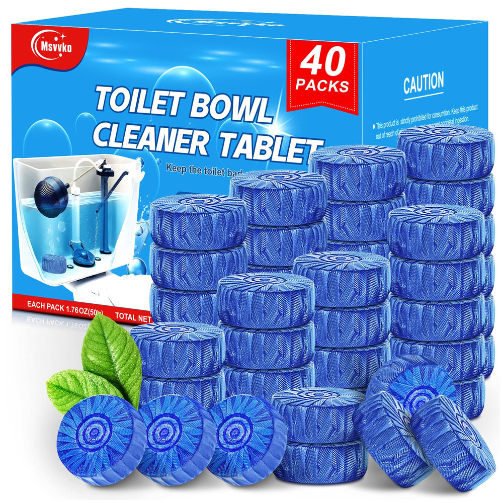 Msvvko toilet tabs 40pcs pack for automatic cleaning with every flush.