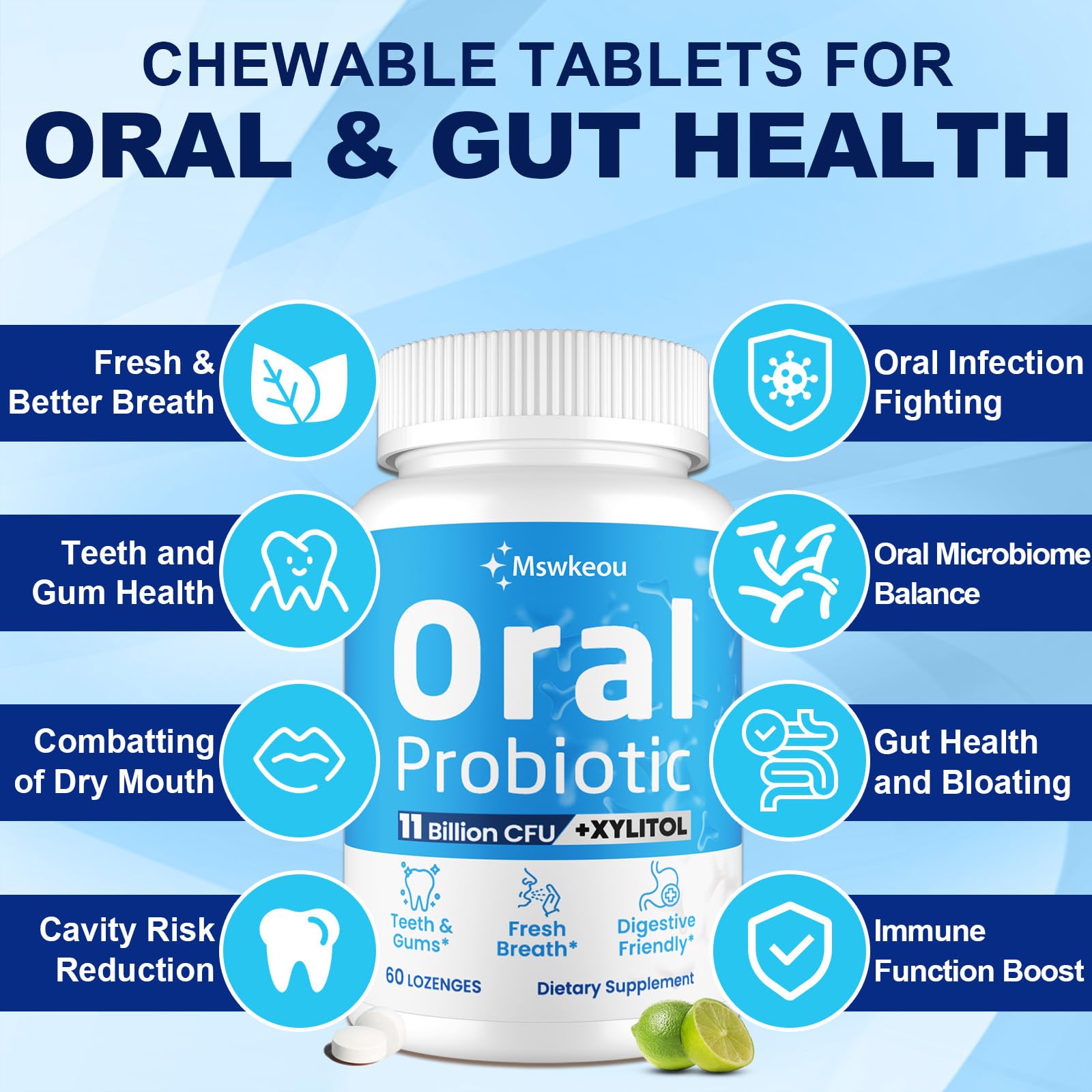 Chewable lime flavored lozenges texture in hand