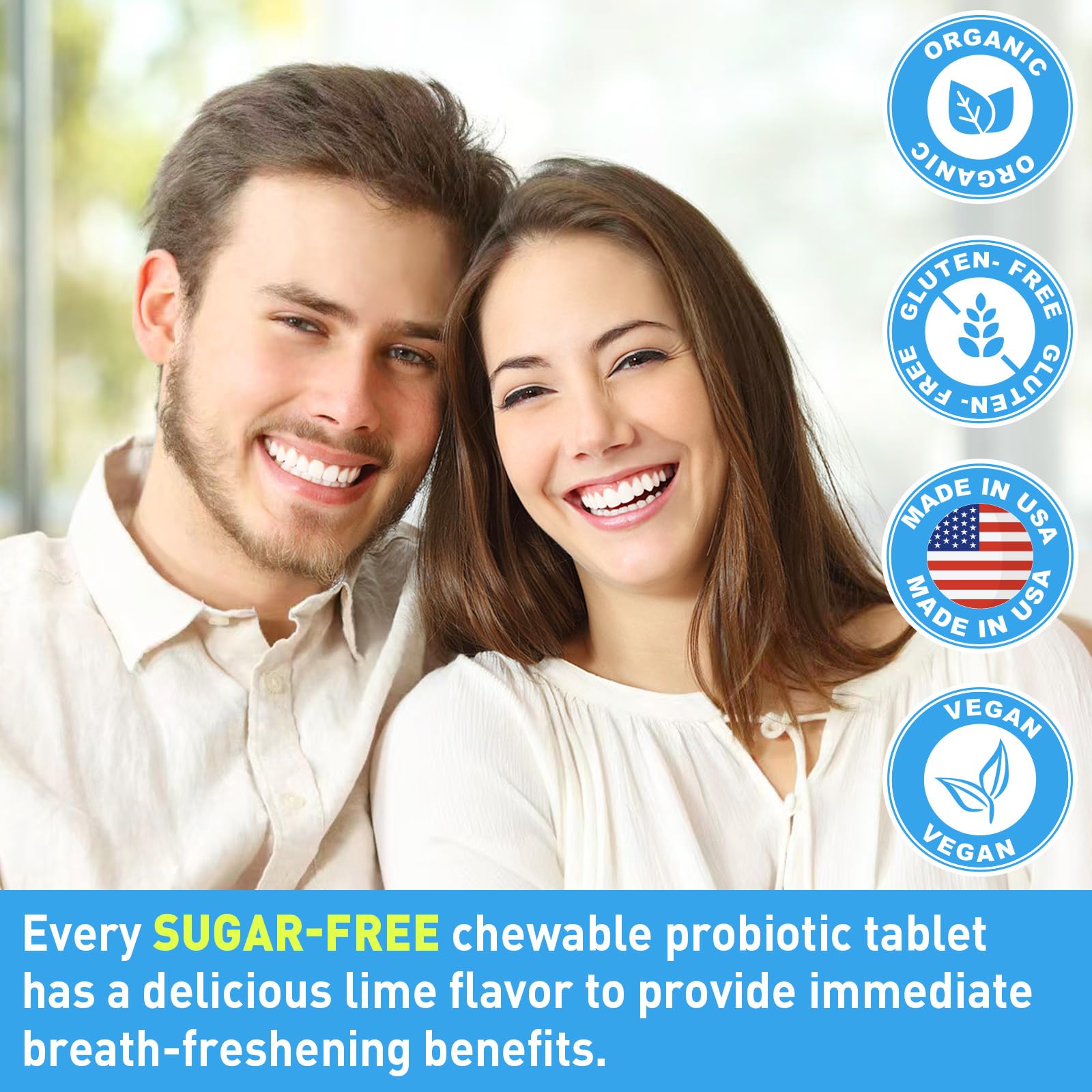 Digestive wellness scene featuring Mswkeou oral probiotics