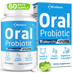 Mswkeou Oral Probiotics lozenges bottle for refreshing breath