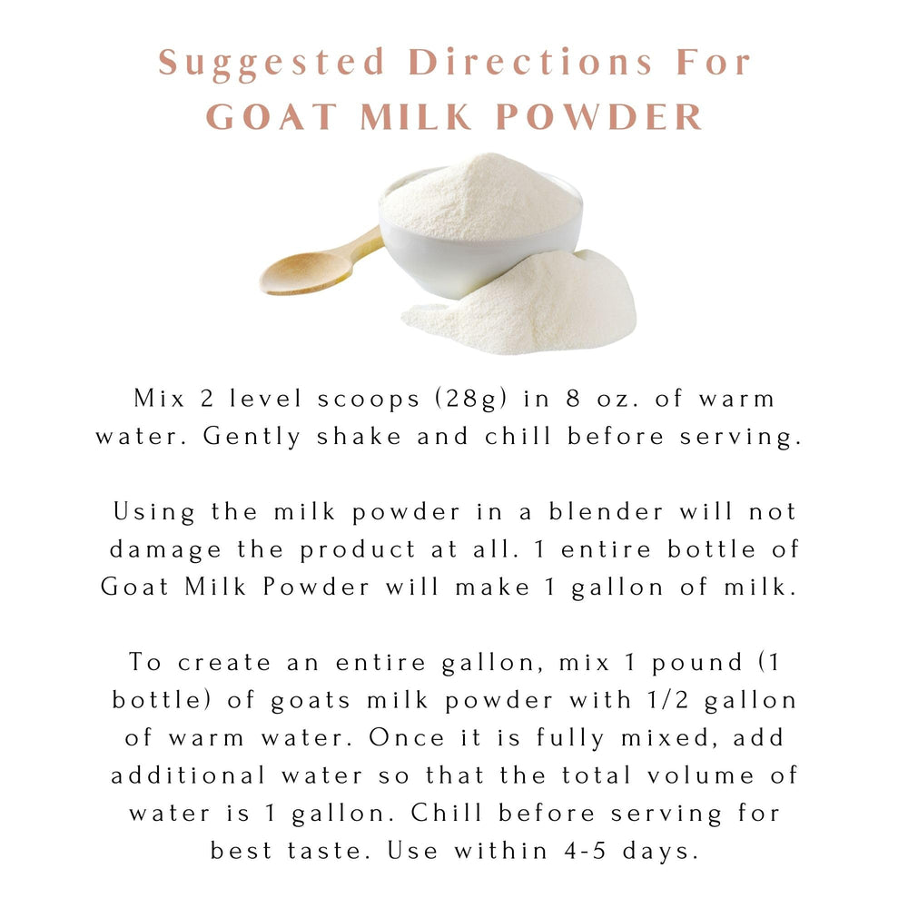 Mt Capra Goat Milk Powder cup ready for daily use.