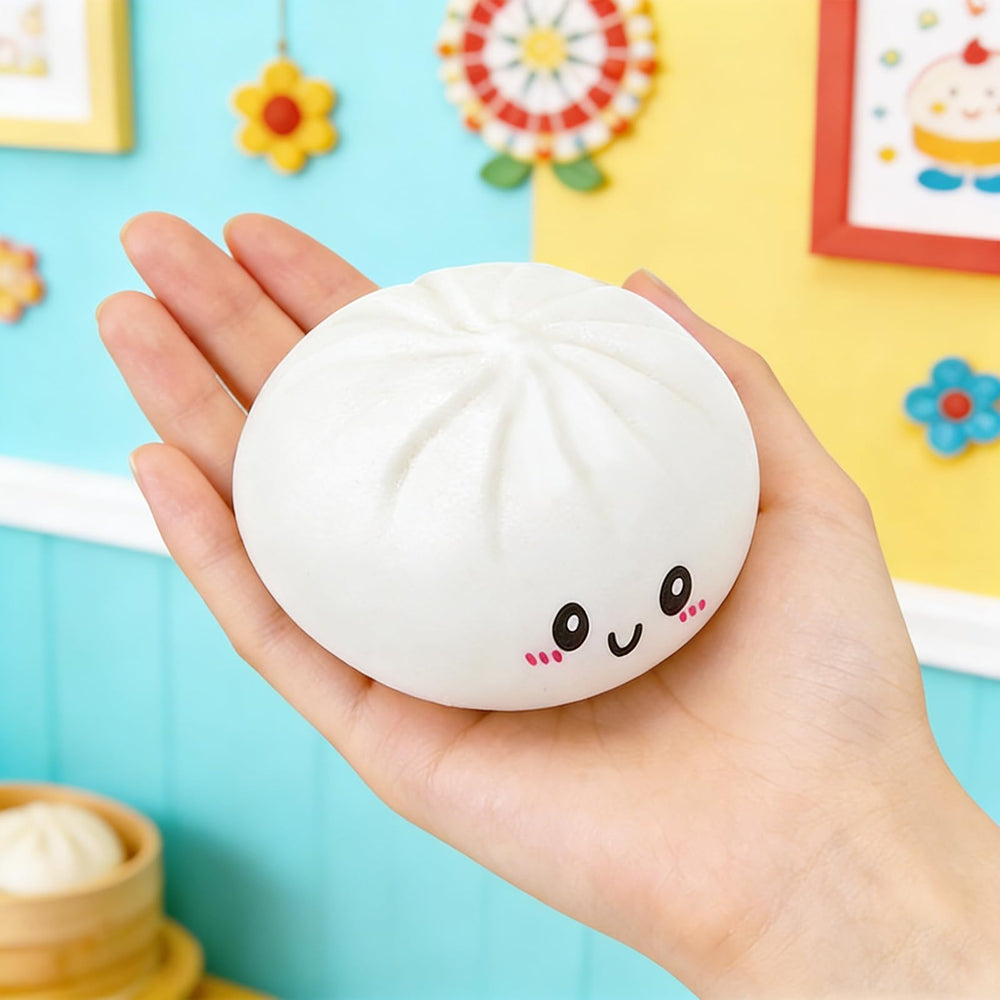 mtlsttbd dumpling squishy toy white hand size grip for on the go relief