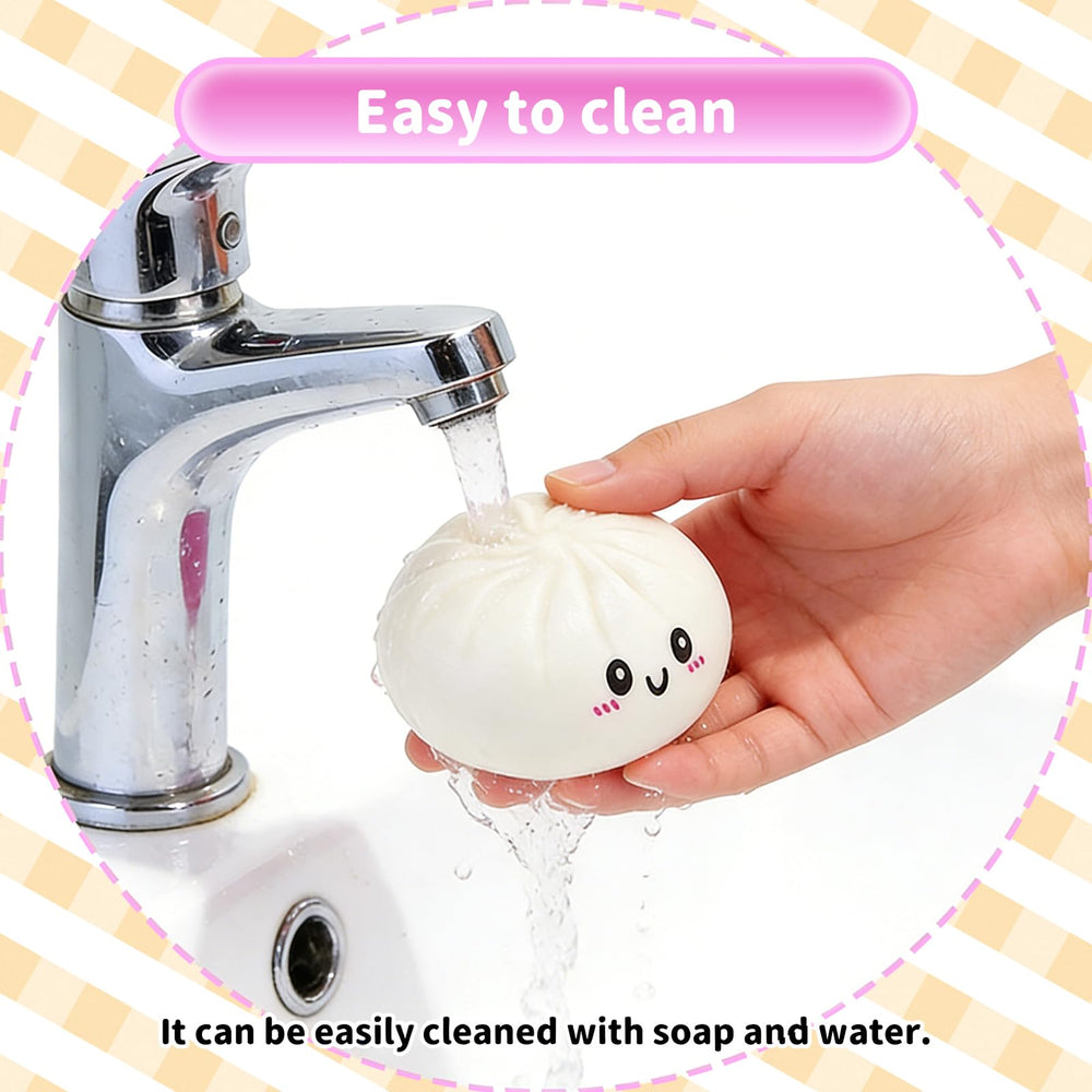 mtlsttbd dumpling squishy toy white smile design enhances desk joy