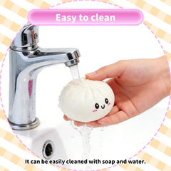 mtlsttbd dumpling squishy toy white smile design enhances desk joy