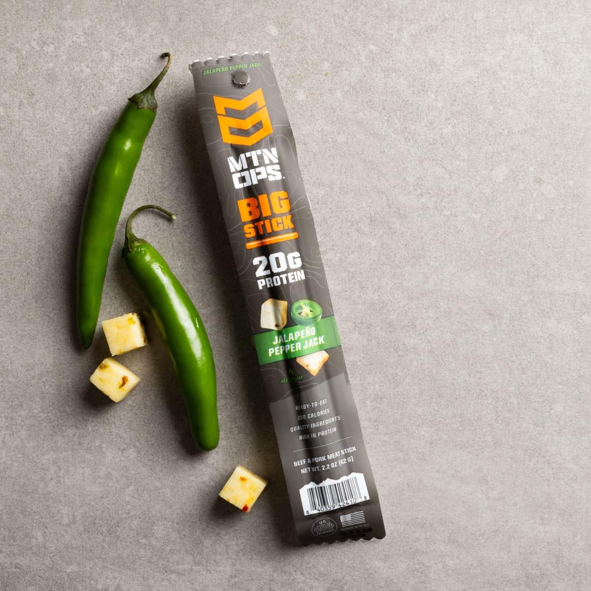 MTN OPS Big Stick 10-count carton shows convenient snack solution.
