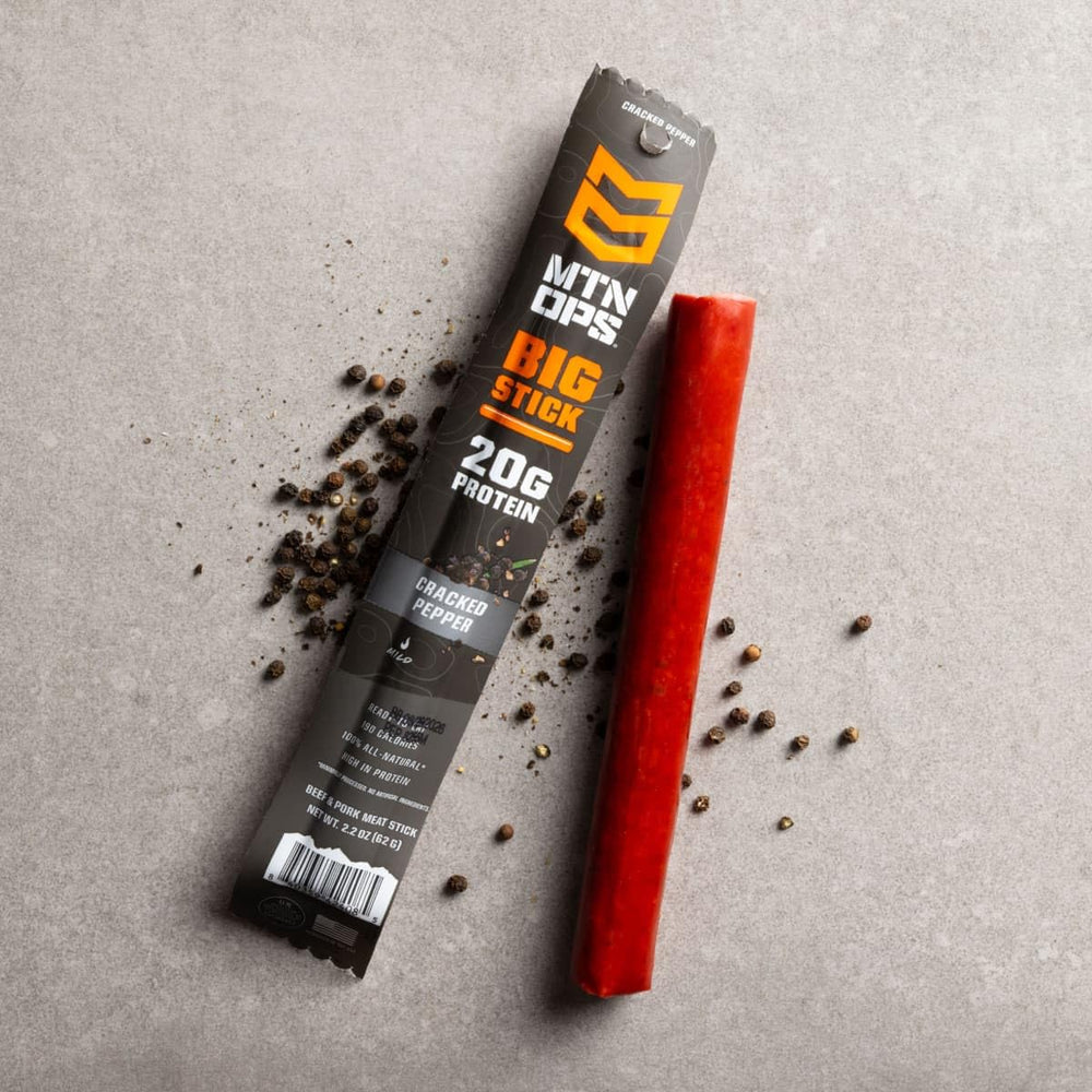 MTN OPS Big Stick 20g protein nutrition panel highlights value.