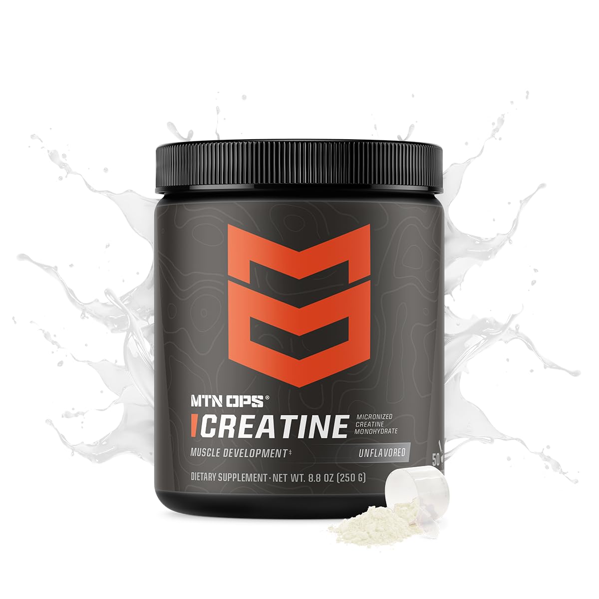 MTN OPS creatine scoop for accurate 5 g servings and easy mixing