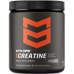 MTN OPS creatine bottle ready for high intensity training boosting strength potential
