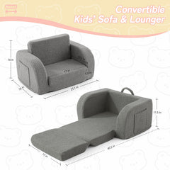 MuaMelop toddler couch soft plush fabric offers a skin-friendly cozy feel.