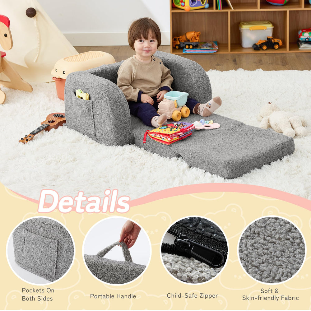 MuaMelop toddler couch widened armrests boost comfort during seated activities.