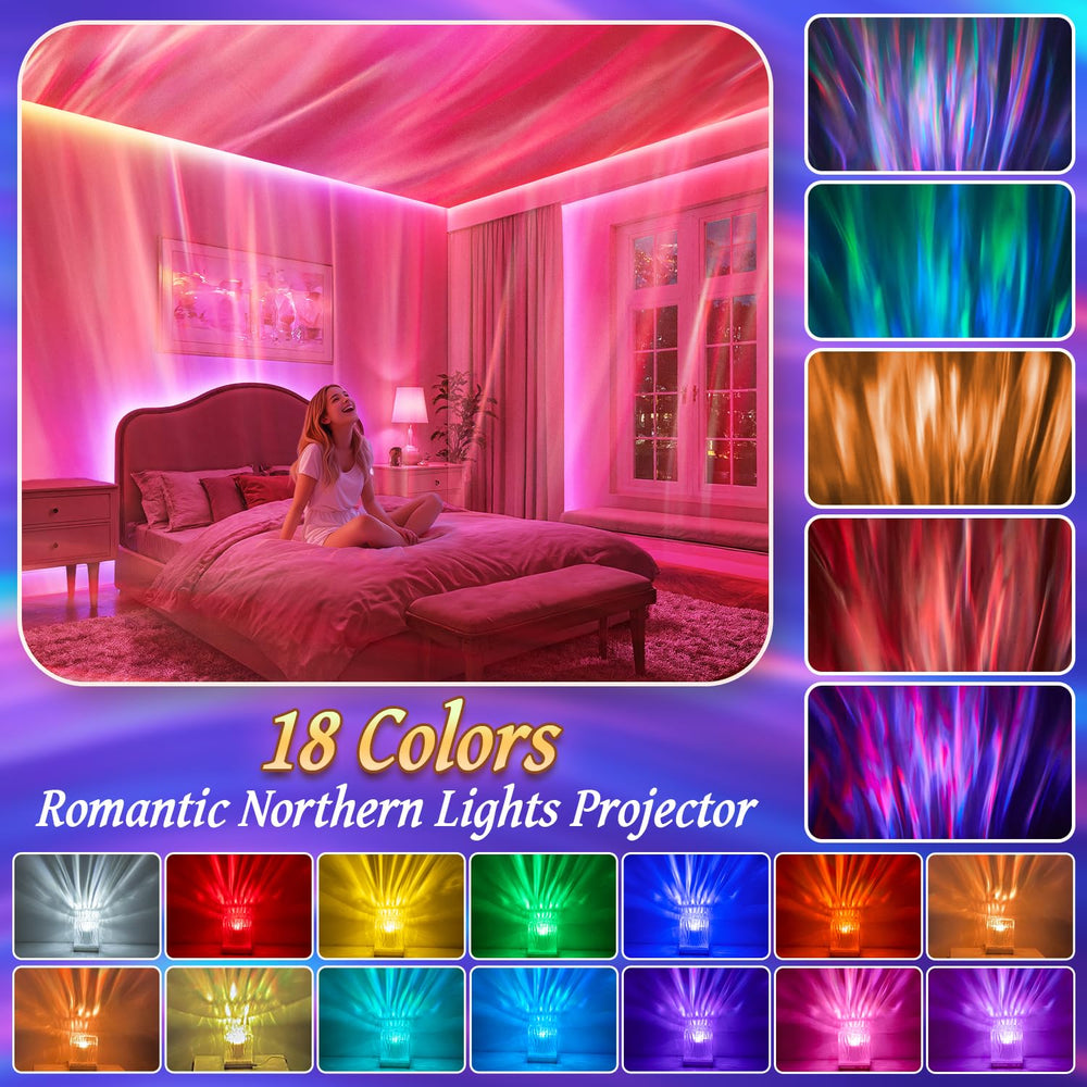 Mubarek aurora light provides 360-degree coverage for relaxing mood lighting.