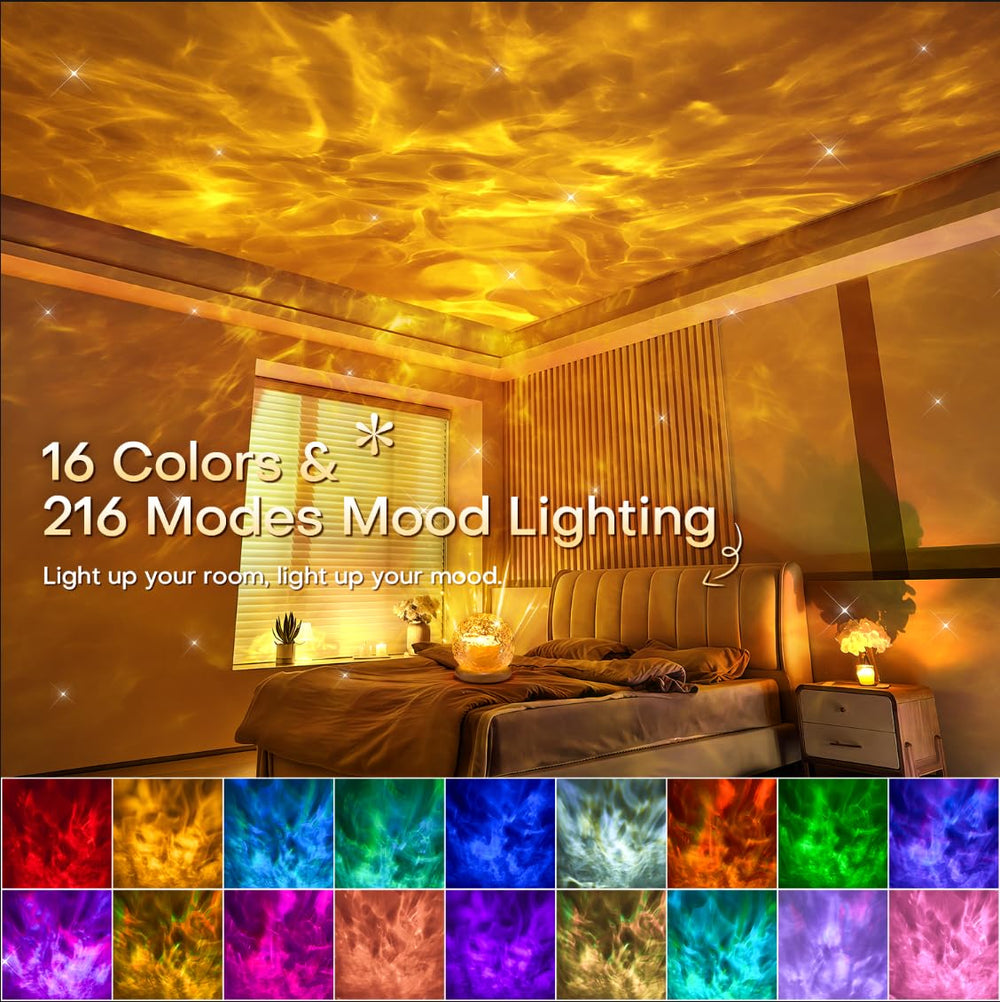 Mubarek RGB multicolor projector for relaxing decor and sleep