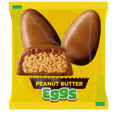 Muchai Easter milk chocolate peanut butter eggs unwrapped showing creamy center