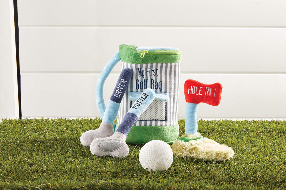 Mud Pie My Golf Ball plush: soft, squeezable ball for pretend golf.