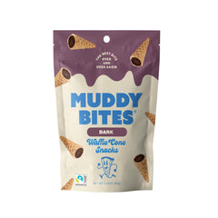Muddy Bites dark chocolate cone snacks with rich flavor, ideal for sharing.