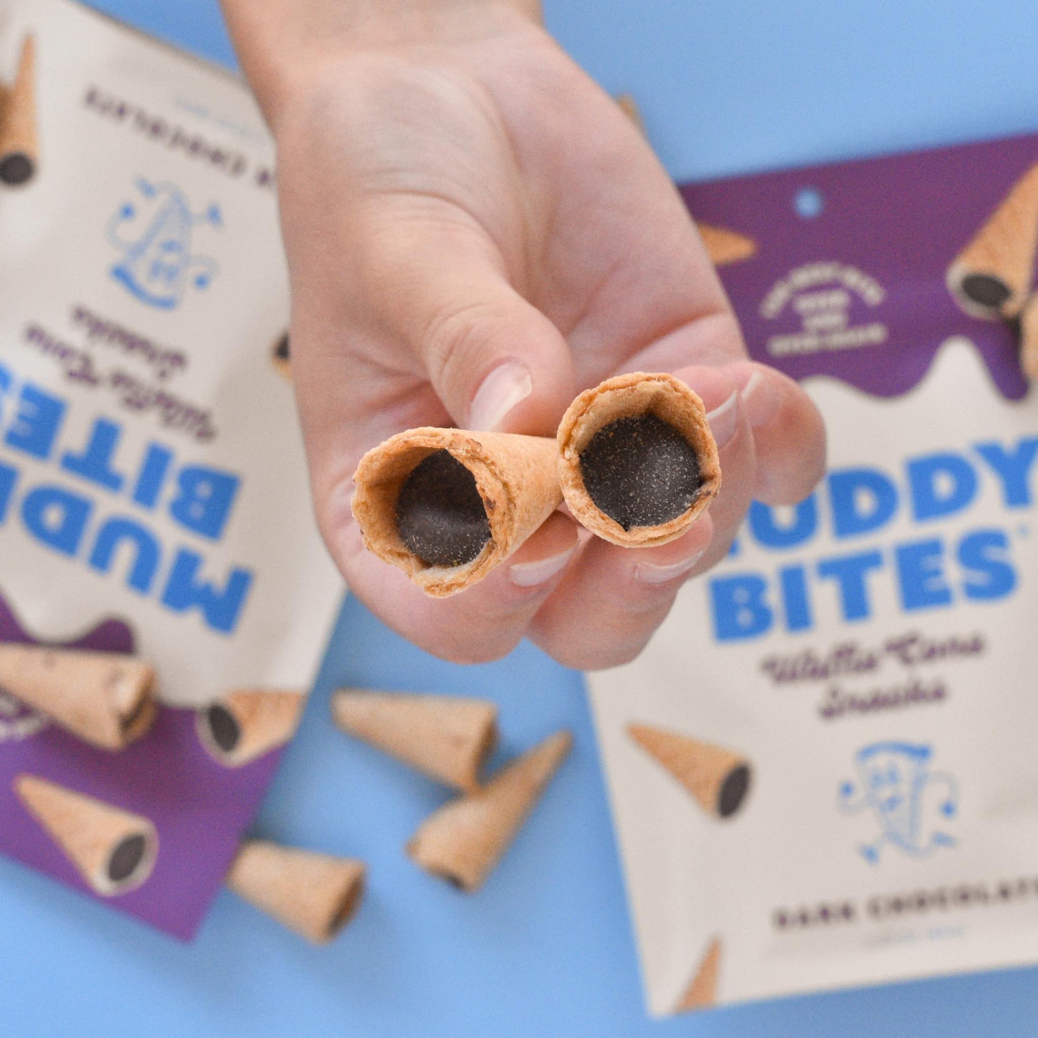 Muddy Bites snack time on the go, easy to pack.