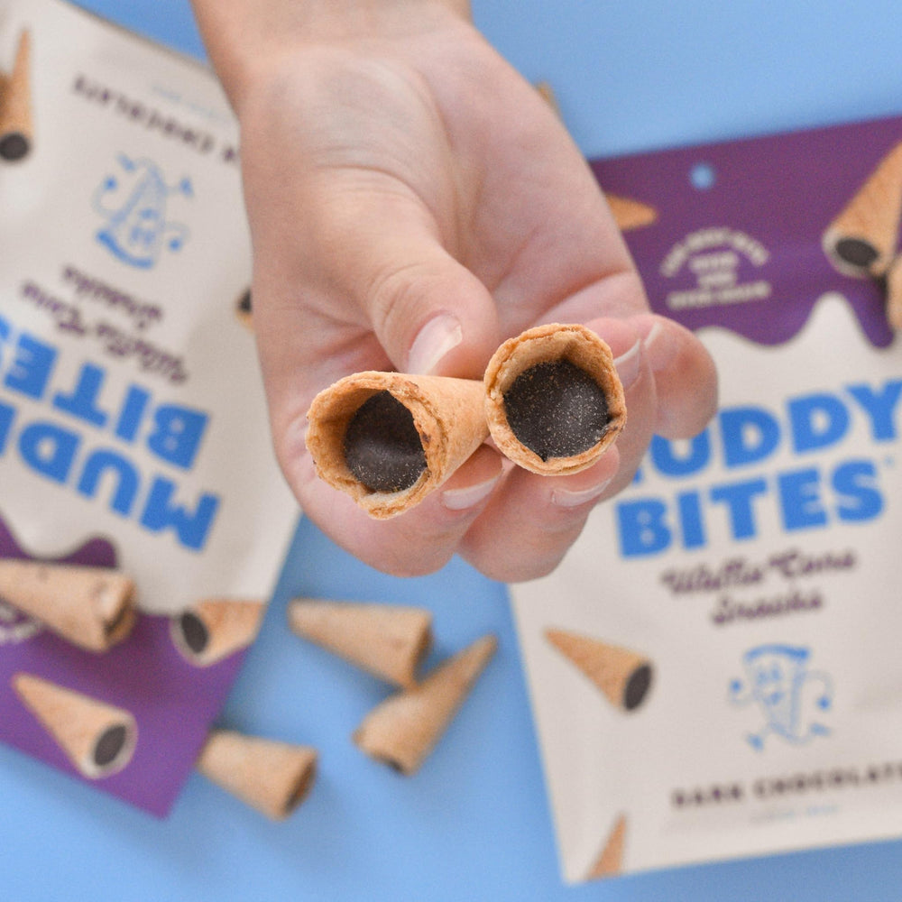 Muddy Bites snack time on the go, easy to pack.