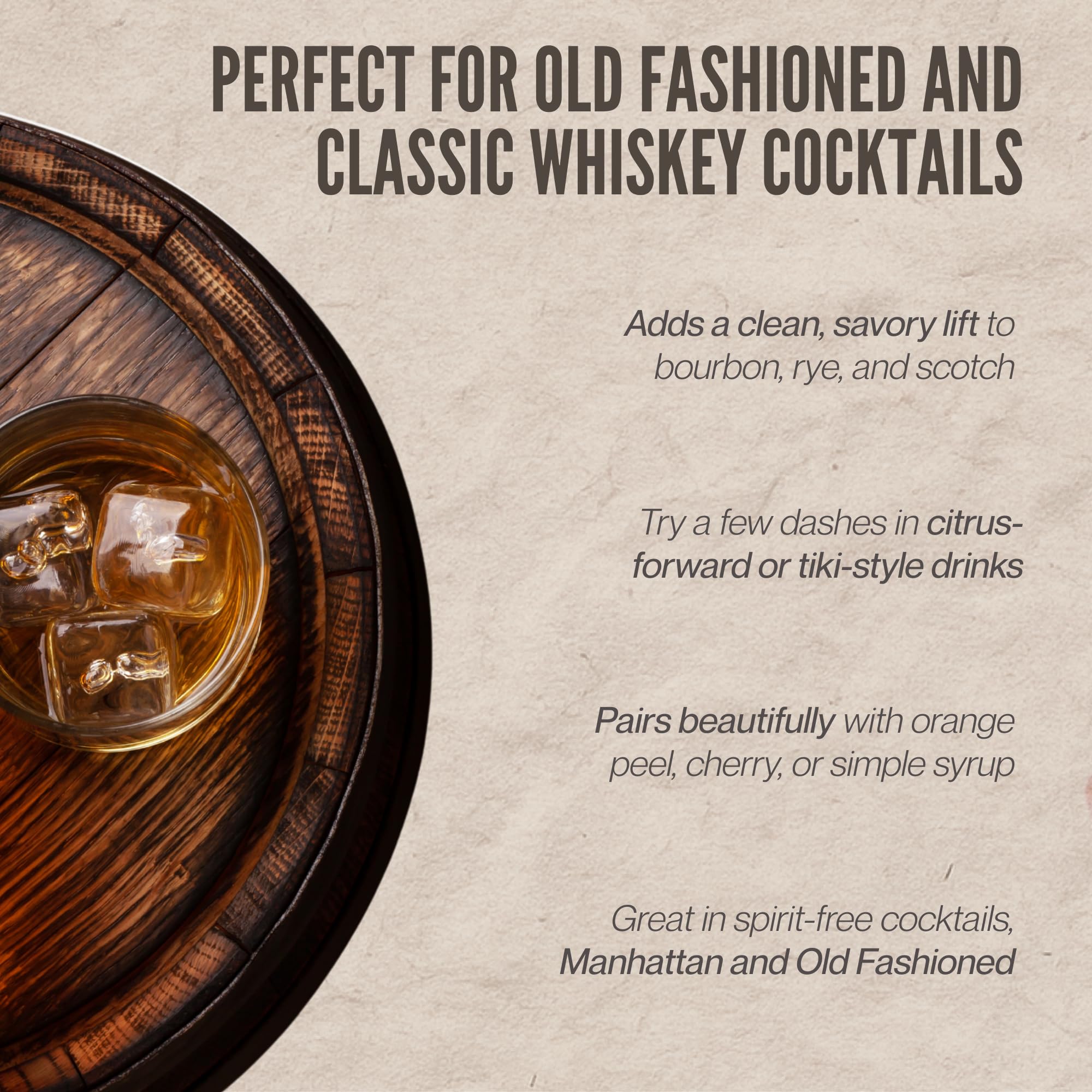 Muddy River Distillery Aromatic Bitters aged in oak barrel for depth and complexity.