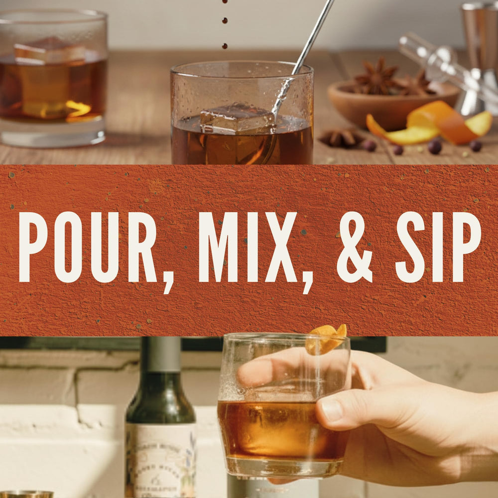 Muddy River Distillery Aromatic Bitters label detail signals premium, small-batch quality.