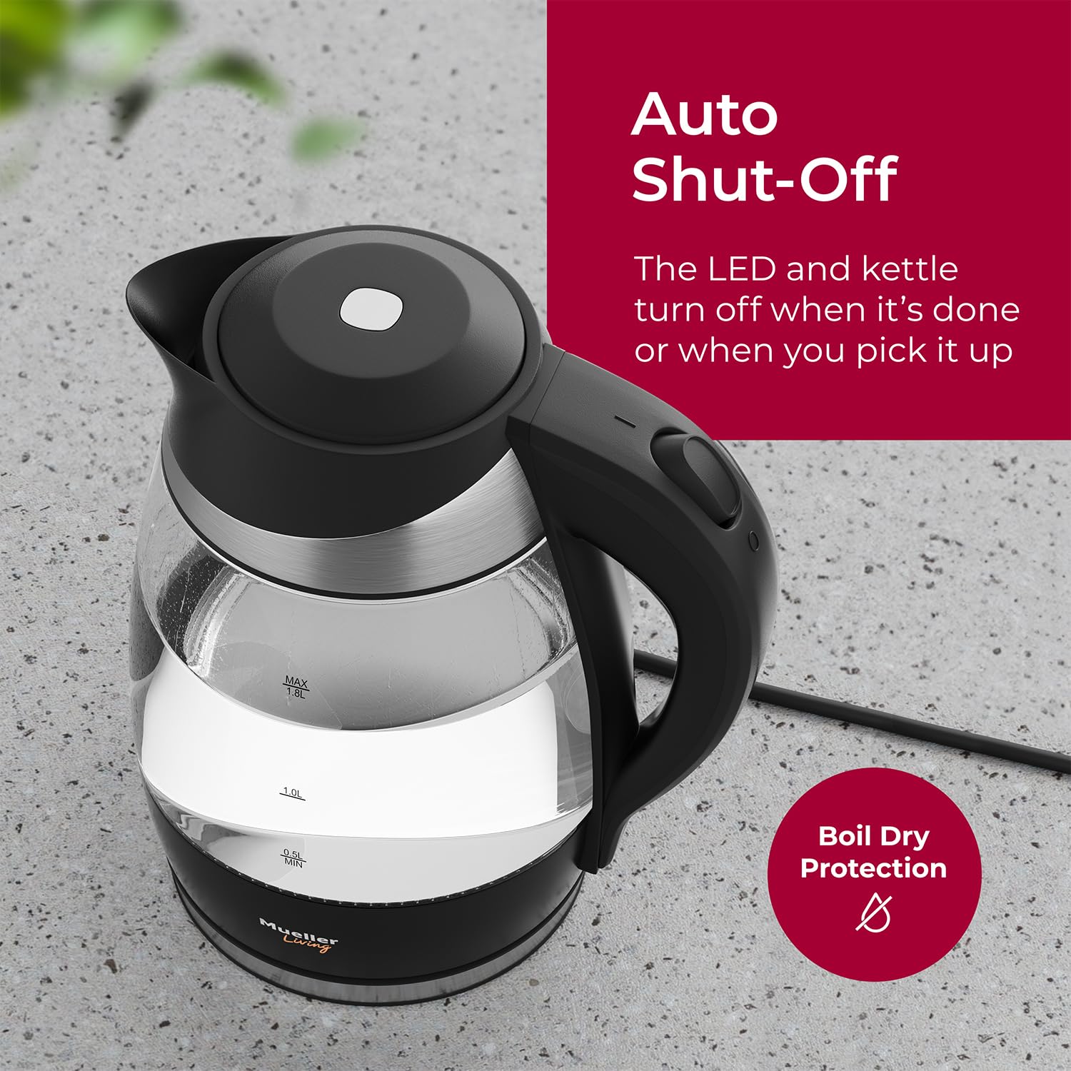 Removable washable filter helps keep water tasting clean