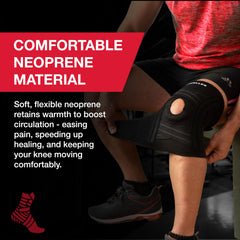 Mueller Self-Adjusting Knee Brace adjustment demonstrates customizable compression for a stable feel