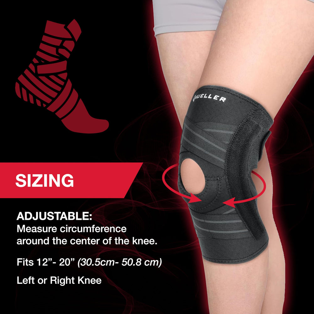 Mueller Self-Adjusting Knee Brace breathable mesh keeps skin dry and comfortable
