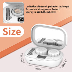 mUGLE cleaning case open with lens remover demonstrates convenient setup