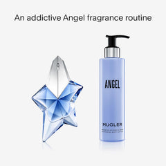 Mugler Angel body lotion packaging highlighting elegant design