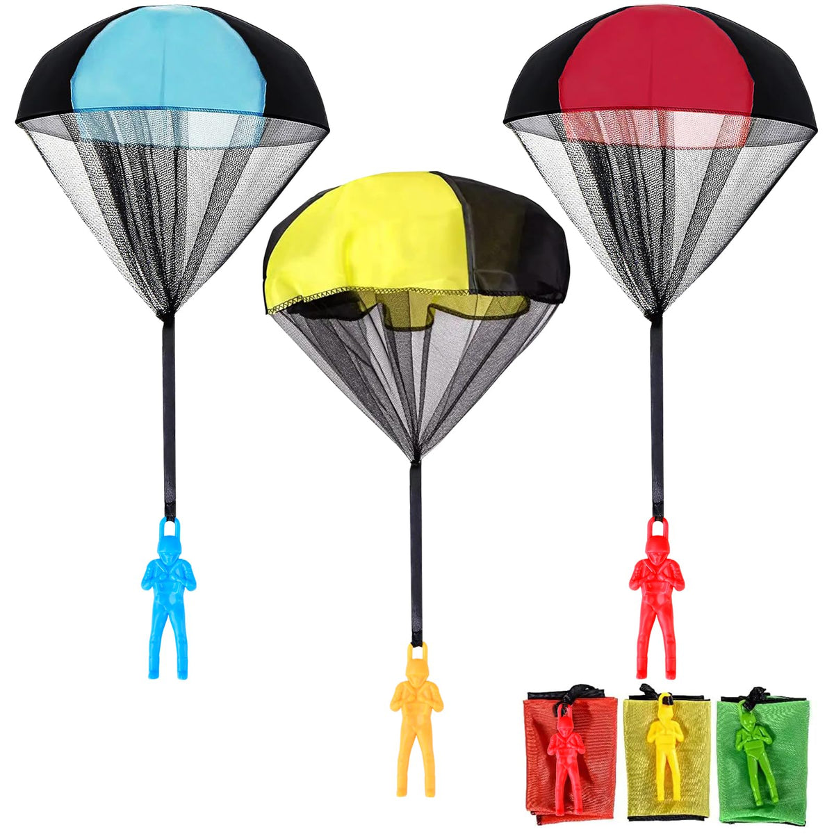 Muhotgs parachute discs set multi color for outdoor play and visibility
