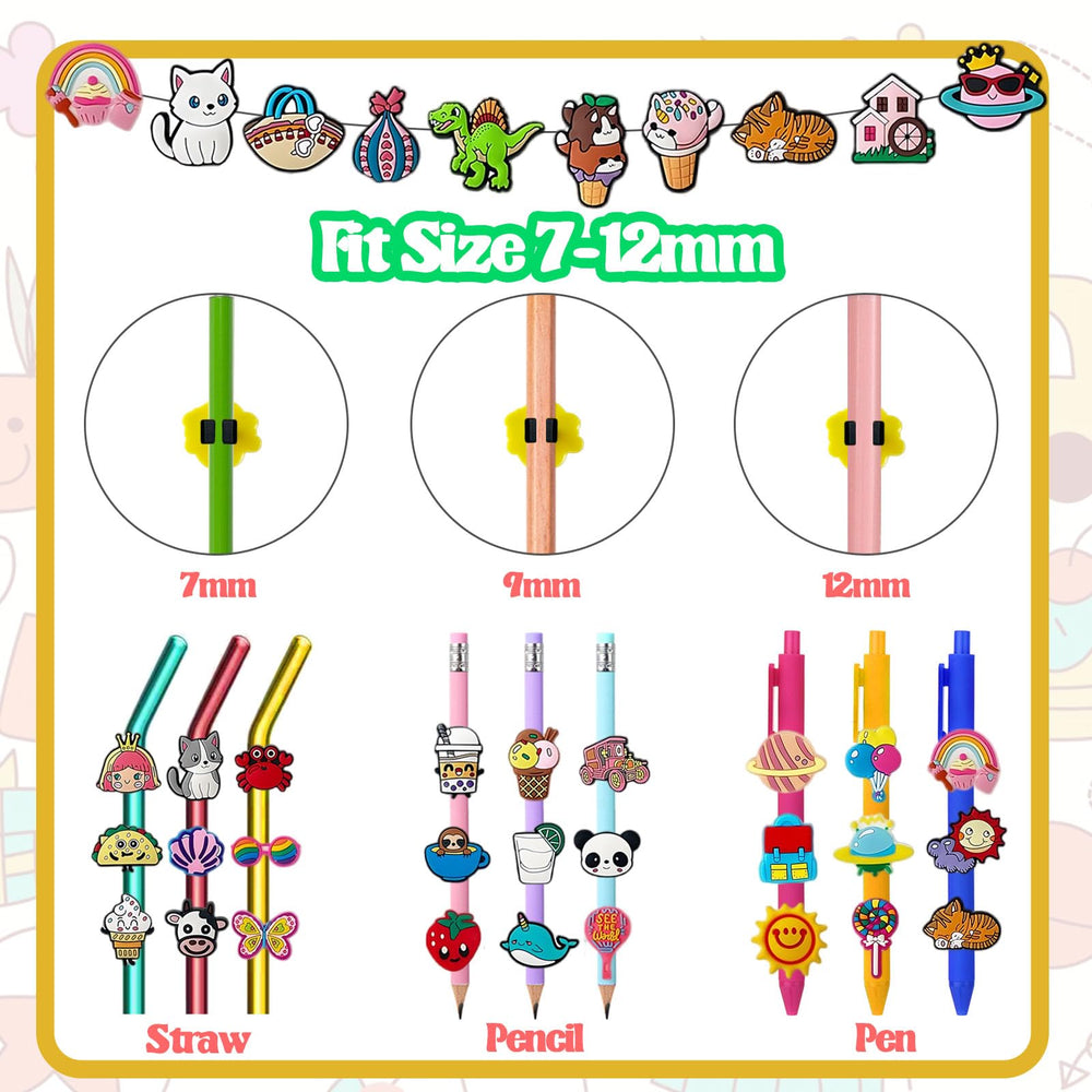 Muiyaneq cute pencil topper plants adds color and personality to learning tools