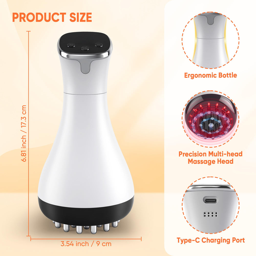 Multford 25 professional massage heads offer versatile full-body care.