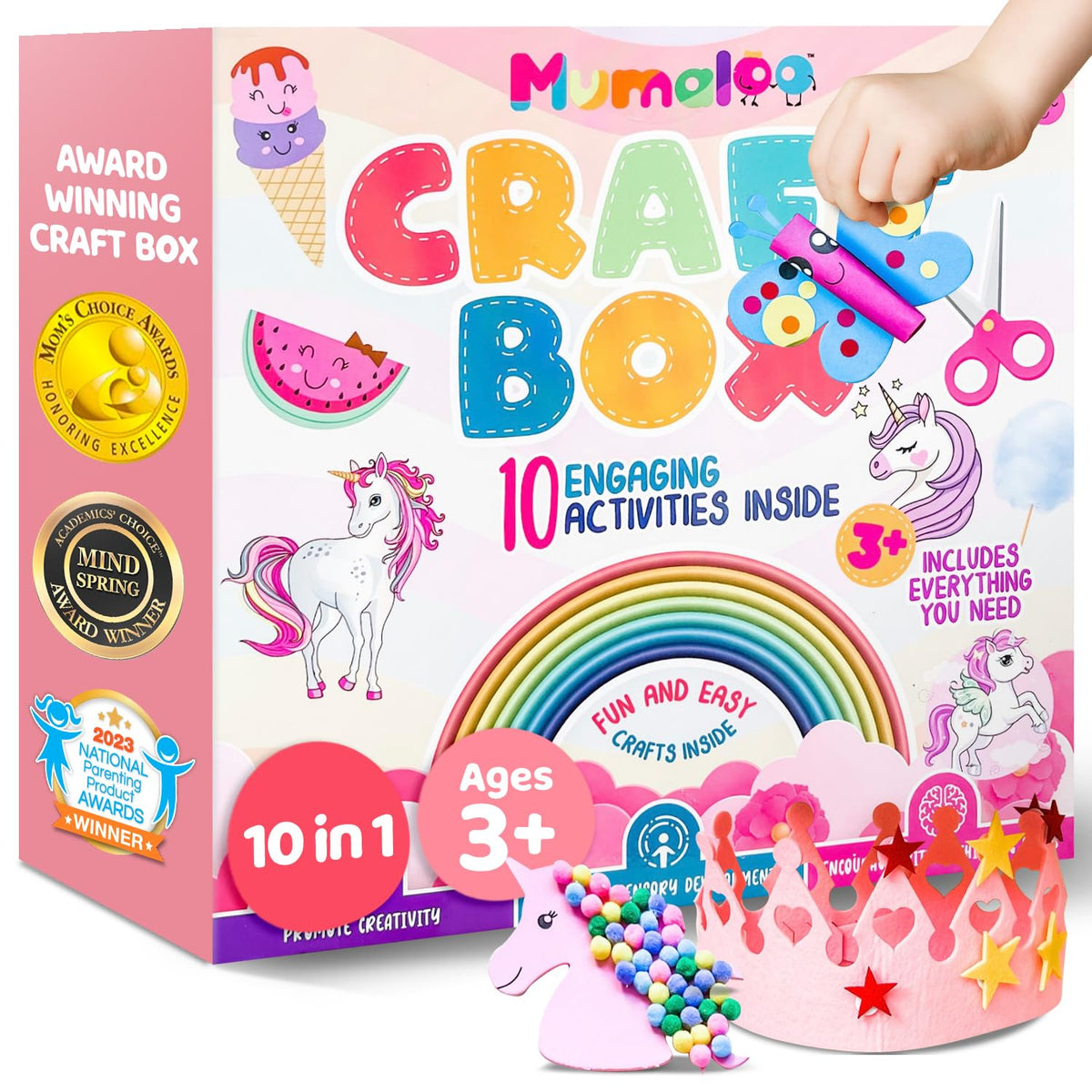 Mumaloo Unicorn Craft Box cover image shows a mess-free, imaginative art starter for kids.