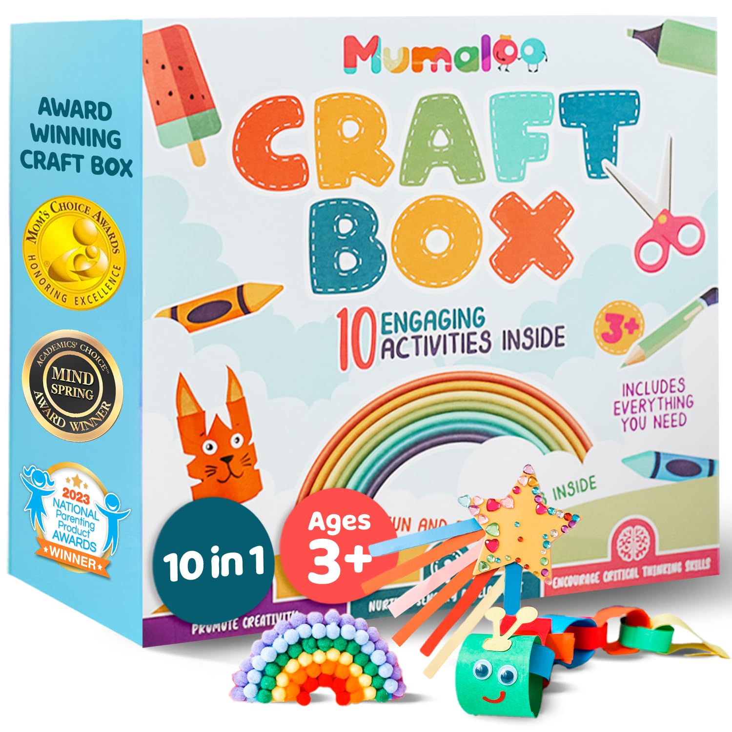 Mumaloo Craft Box with ten projects ready for engaging, playful learning at home.