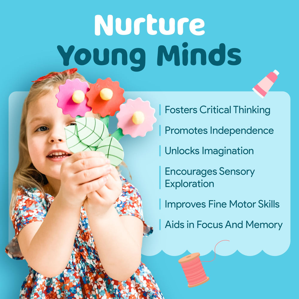 Mumaloo Craft Box easy-to-use glue and instructions support kid-led projects.