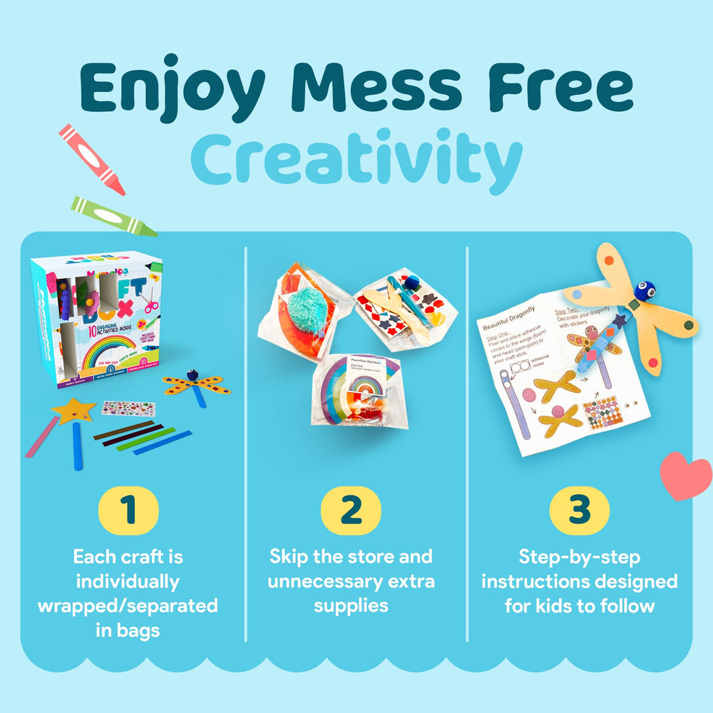 Mumaloo Craft Box vibrant papers inspire colorful, imaginative art for kids.