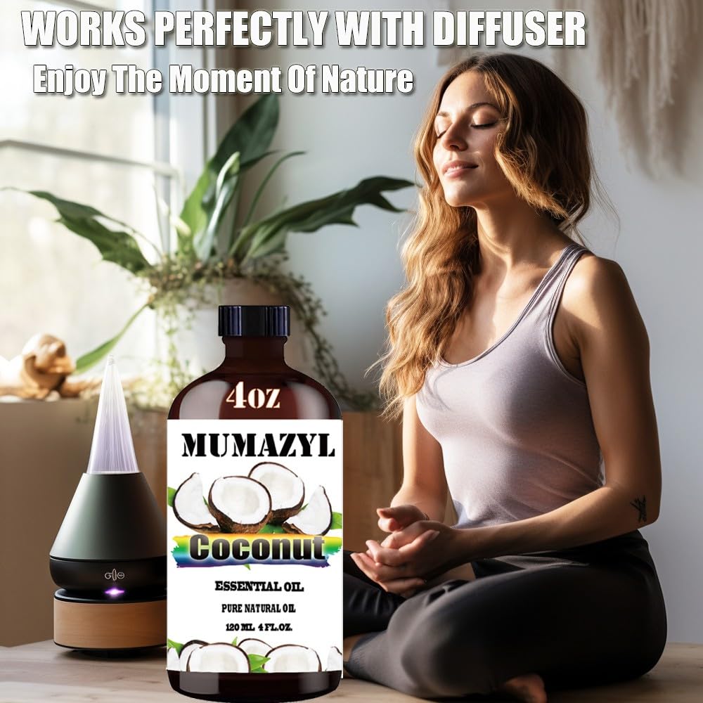 MUMAZYL coconut oil in diffuser creates a calming ambiance.