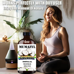MUMAZYL coconut oil in diffuser creates a calming ambiance.